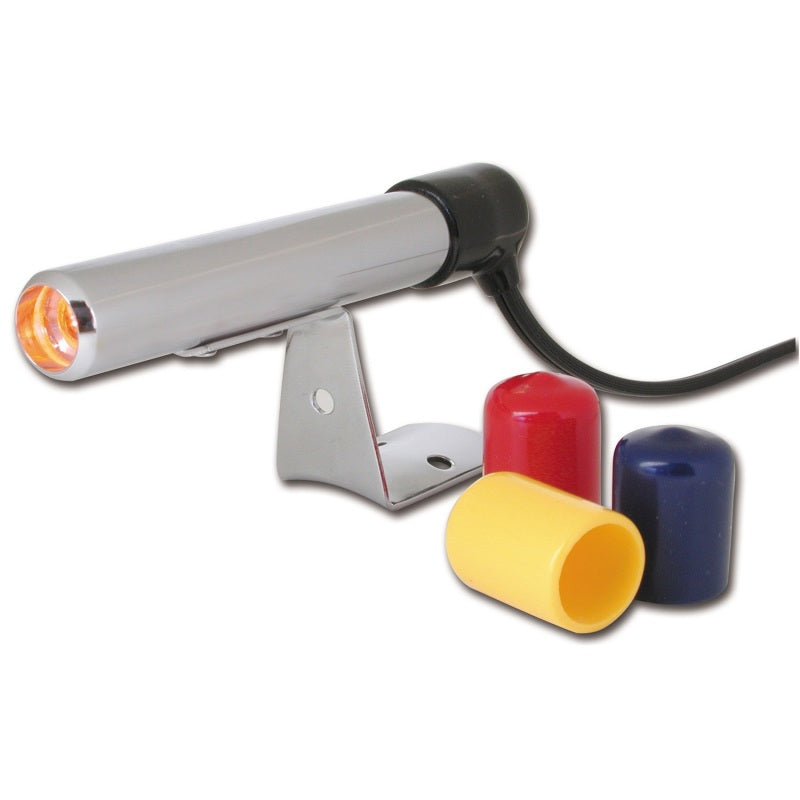 Autometer Shift Light - Amber LED - Pedestal - Chrome Quick-Lite Shift-Lite - Burkken Auto Parts