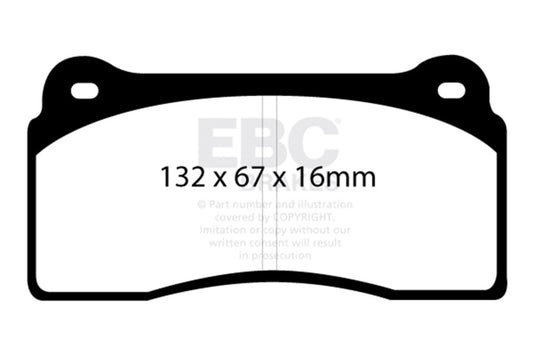 EBC 99-03 Aston Martin DB7 5.9 Redstuff Front Brake Pads - Burkken Auto Parts