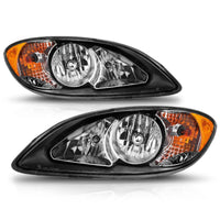 ANZO 2008-2016 International Prostar Crystal Headlights Black Housing (OE Replacement) - Burkken Auto Parts