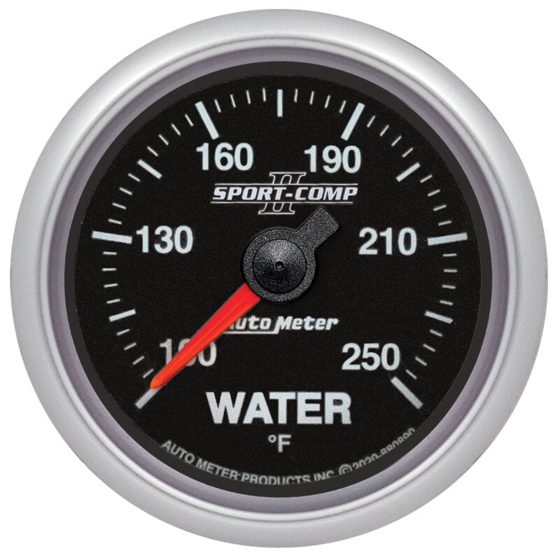 Autometer Sport-Comp II 2-1/16in 100-250F SPN 110 Water Temp Gauge - Burkken Auto Parts