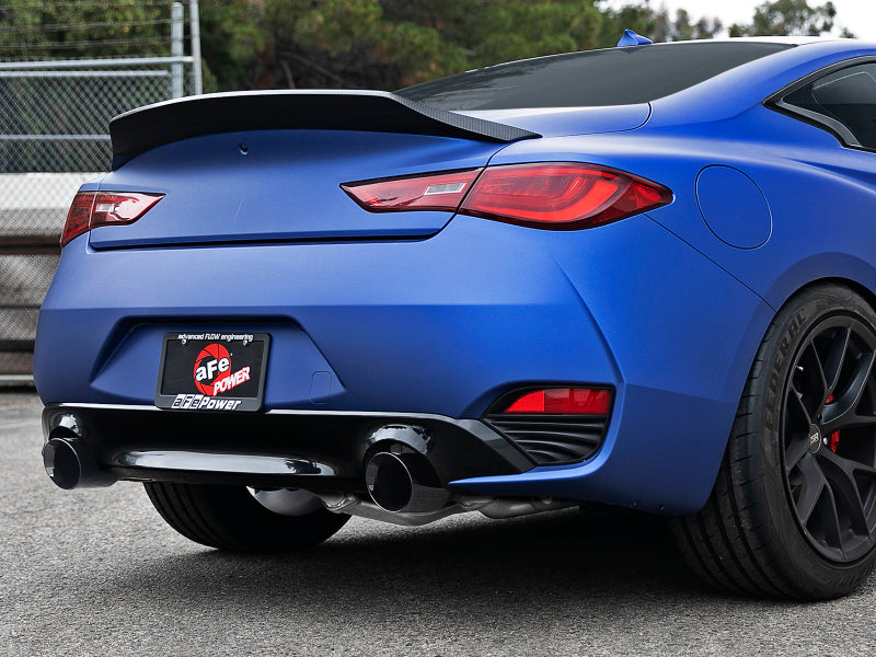 aFe POWER Takeda 2.5in 304 SS CB Exhaust w/ Black Tips 17-19 Infiniti Q60 V6-3.0L (tt) - Burkken Auto Parts