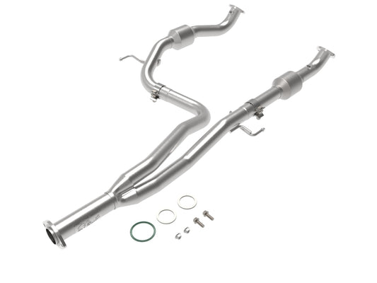 aFe Power Twisted Steel Y-Pipe w/ Cat SS 16-20 Toyota Tacoma V6 3.5L (4WD Only) - Burkken Auto Parts