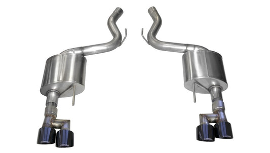 Corsa 18-19 Ford Mustang 5.0L 3in Touring Axle-Back Dual Rear Exit w/ 4in Black PVD Pro-Seri - Burkken Auto Parts