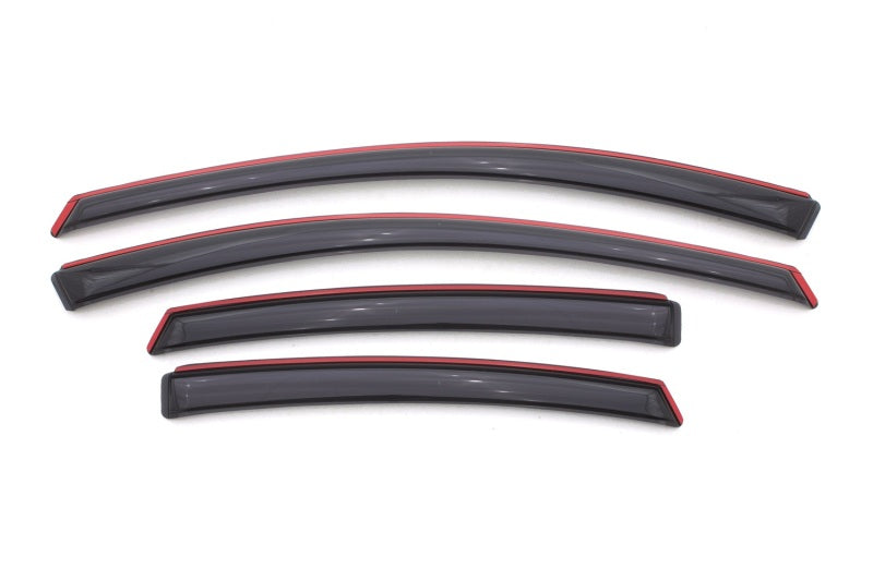 AVS 13-16 Dodge Dart Ventvisor In-Channel Front & Rear Window Deflectors 4pc - Smoke - Burkken Auto Parts