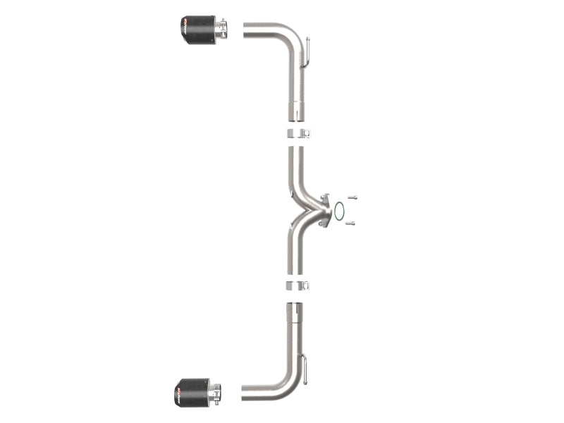 aFe Takeda 2-1/2in 304 SS Axle-Back Exhaust w/ Carbon Fiber Tips 14-18 Mazda 3 L4 2.0L/2.5L - Burkken Auto Parts