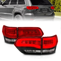 ANZO 2014-2016 Jeep Grand Cherokee LED Taillights Red/Clear - Burkken Auto Parts