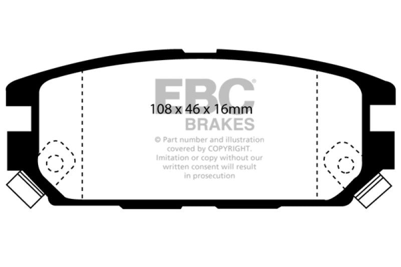 EBC 91-93 Dodge Stealth 3.0 4WD Greenstuff Rear Brake Pads - Burkken Auto Parts
