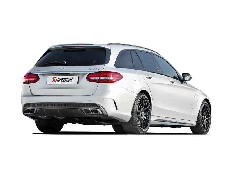 Akrapovic 15-17 AMG C63 Estate Evolution Line Cat Back (Titanium) w/ Carbon Tips (Req. Link Pipe) - Burkken Auto Parts