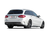 Akrapovic 15-17 AMG C63 Estate Evolution Line Cat Back (Titanium) w/ Carbon Tips (Req. Link Pipe) - Burkken Auto Parts