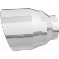MagnaFlow Tip Stainless Double Wall Round Single Outlet Polished 4.5in DIA 2.5in Inlet 5.75in Length - Burkken Auto Parts