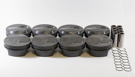 Mahle Chevy Big Block 600cid 4.605Bore 4.5Stk 6.385Rod 0.990Pin Forged Dome PowerPak Pistons - Burkken Auto Parts