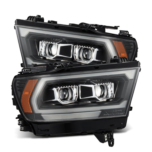 AlphaRex 19-22 Dodge Ram 1500 PRO-Series Projector Headlights Black w/Seq Signal/DRL - Burkken Auto Parts
