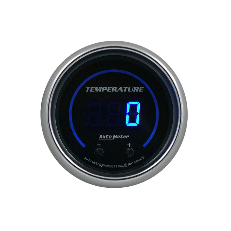 Autometer 52.4mm Black Switchable 60-340 Degrees F / 40-170 Degrees C Cobalt Elite Digital Gauge - Burkken Auto Parts