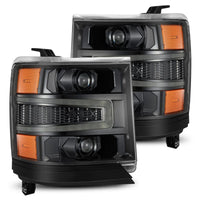 AlphaRex 16-18 Chevy 1500HD LUXX LED Proj Headlights Alpha-BK w/Seq Atv Lgt / SeqSig (Req PN 810023) - Burkken Auto Parts