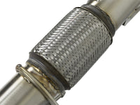 aFe Twisted Steel 3in. 304 SS Catted Series Downpipe 16-18 Ford Focus RS I4-2.3L (t) - Burkken Auto Parts