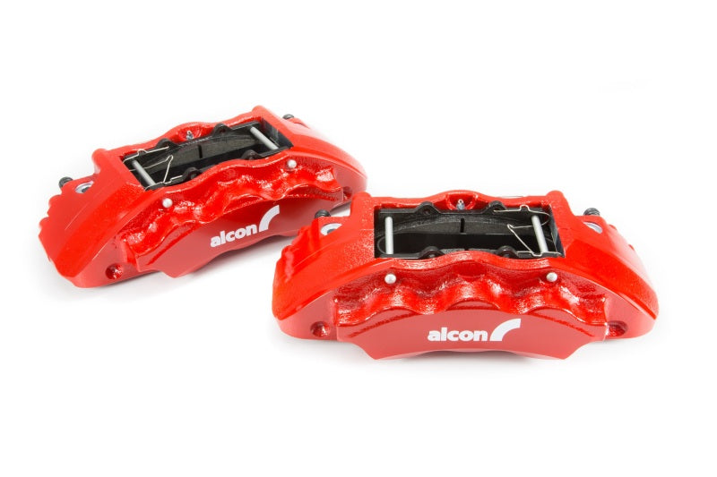 Alcon 2016+ Toyota Tacoma w/ 17in+ Wheels 352x30mm Rotors 6-Piston Calipers Front Brake Kit - Red - Burkken Auto Parts