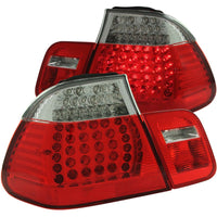 ANZO 1999-2001 BMW 3 Series E46 LED Taillights Red/Clear 4pc - Burkken Auto Parts