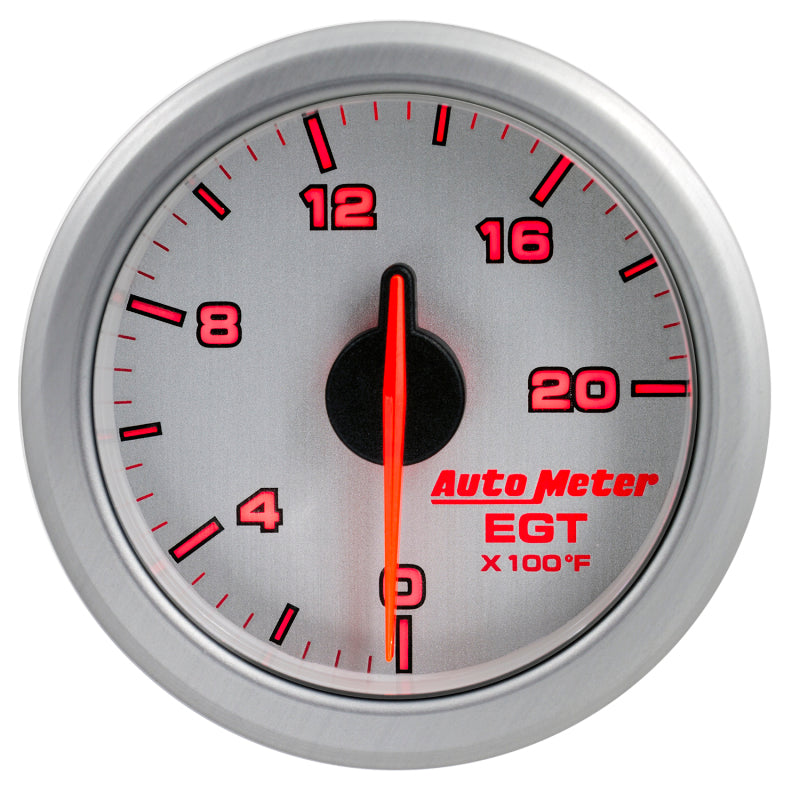 Autometer Airdrive 2-1/16in EGT Gauge 0-2000 Degrees F - Silver - Burkken Auto Parts