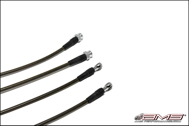 AMS Performance 08-15 Mitsubishi EVO X Stainless Steel Brake Lines (4 Lines) - Burkken Auto Parts