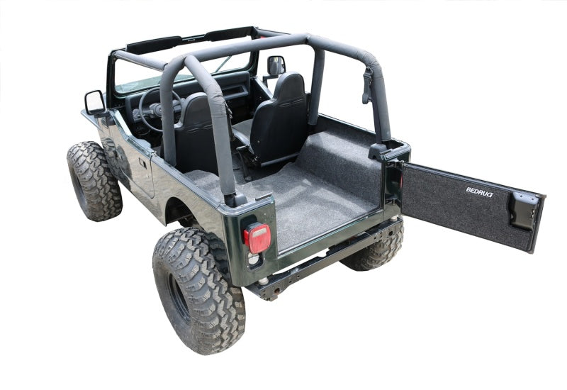 BedRug 81-86 Jeep CJ-7 Rear Kit w/o Gussets 4pc Cargo Kit (Incl Tailgate & Cargo Liner) - Burkken Auto Parts