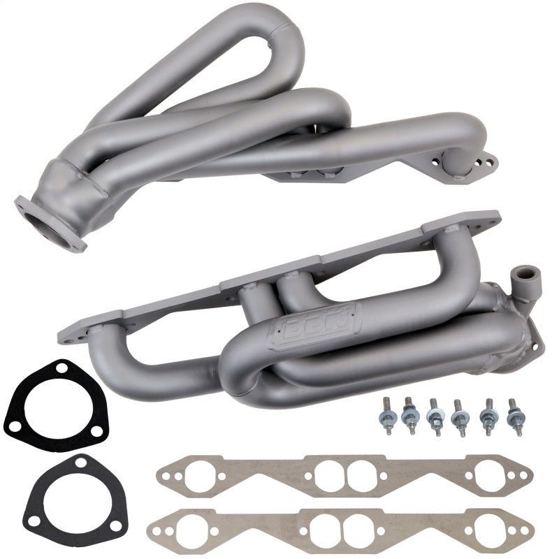 BBK 96-98 GM Truck SUV 5.0 5.7 Shorty Tuned Length Exhaust Headers - 1-5/8 Titanium Ceramic - Burkken Auto Parts
