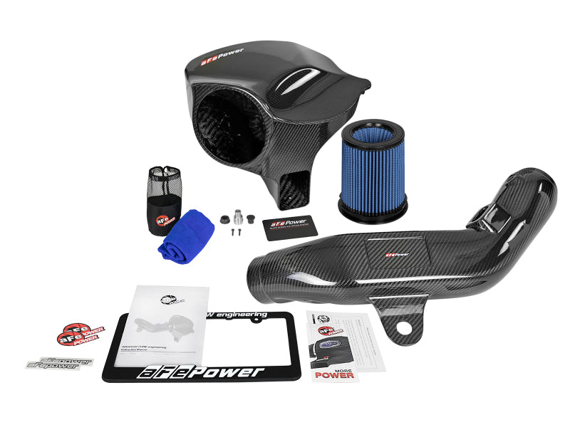 aFe Black Series Carbon Fiber CAIS w/Pro 5R Filter 16-18 BMW M2 (F87) L6-3.0L - Burkken Auto Parts