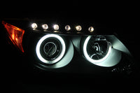 ANZO 2005-2010 Scion Tc Projector Headlights w/ Halo Black (CCFL) - Burkken Auto Parts