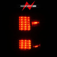 ANZO 15-19 Chevy Silverado 2500HD/3500HD (Factory Halogen Only) LED Tail Lights Black w/Clear Lens - Burkken Auto Parts