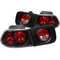 ANZO 1996-2000 Honda Civic Coupe Taillights Black - Burkken Auto Parts