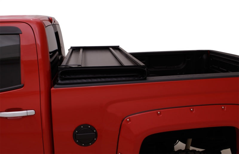 Lund 99-17 Ford F-250 Super Duty Styleside (6.8ft. Bed) Hard Fold Tonneau Cover - Black - Burkken Auto Parts