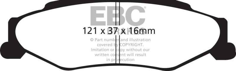 EBC 03-04 Cadillac XLR 4.6 Greenstuff Rear Brake Pads - Burkken Auto Parts