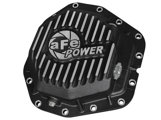 aFe Power Rear Diff Cover Black w/Machined Fins 17 Ford F-350/F-450 6.7L (td) Dana M300-14 (Dually) - Burkken Auto Parts