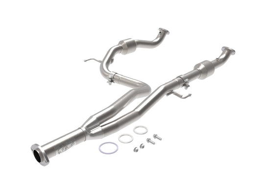 aFe Toyota Tacoma 16-17 V6-3.5L Twisted Steel Y-Pipe w/ Cat - Burkken Auto Parts
