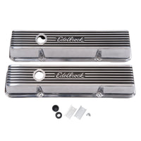 Edelbrock Valve Cover Elite II Series Chevrolet 1959-1986 262-400 CI V8 Low Polished - Burkken Auto Parts