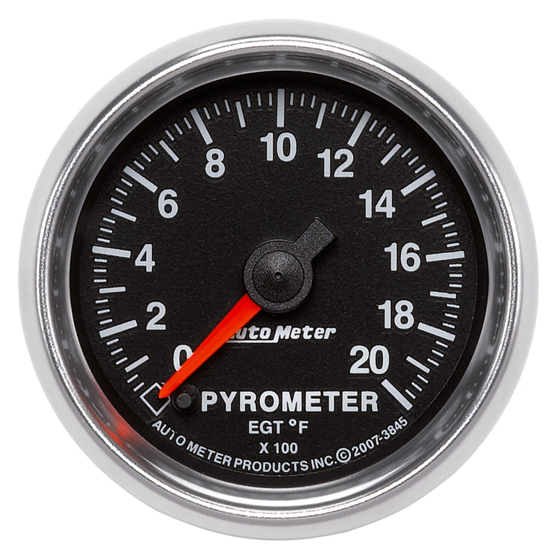 Autometer GS 0-2000 degree F Full Sweep Electronic Pyrometer Gauge - Burkken Auto Parts