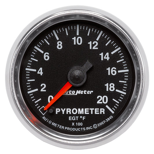 Autometer GS 0-2000 degree F Full Sweep Electronic Pyrometer Gauge - Burkken Auto Parts