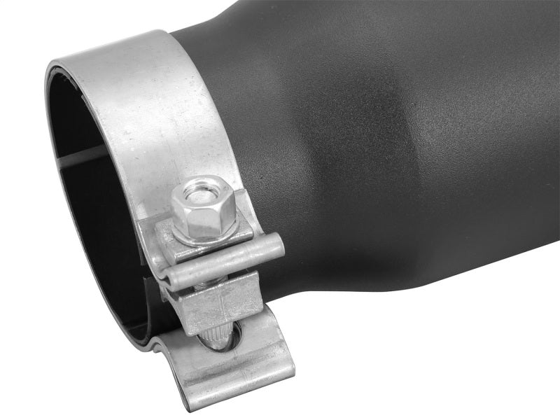 aFe MACHForce XP 3in Inlet x 4in Outlet x 9in Length Clamp-On Black Tip - Burkken Auto Parts