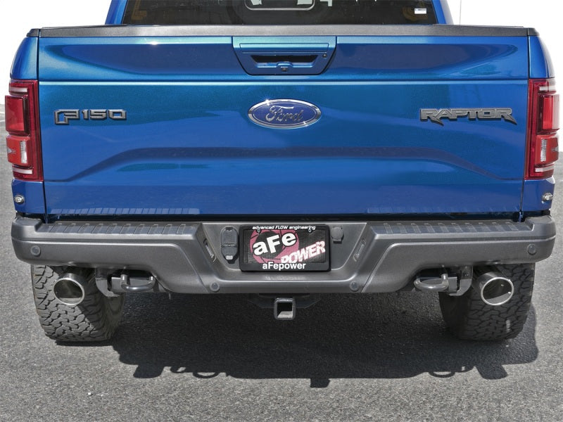 aFe MACHForce-XP 3in to 3-1/2in 304 SS Cat-Back Exhaust w/Polished Tips 17-18 Ford F-150 Raptor 3.5L - Burkken Auto Parts