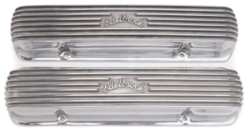 Edelbrock Valve Cover Classic Series Pontiac 1962-1979 301-455 CI V8 Polshed - Burkken Auto Parts