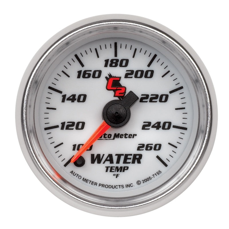 Autometer C2 52mm 100-260 Deg F Electronic Water Temp Gauge - Burkken Auto Parts