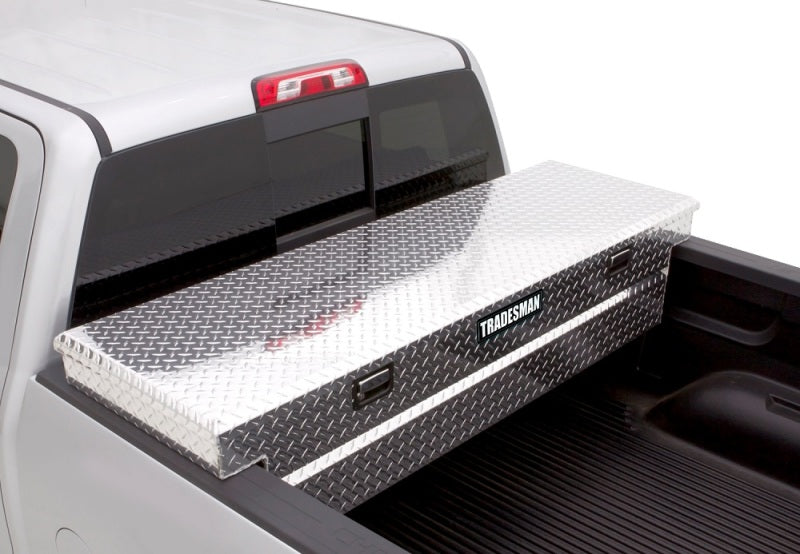 Tradesman Aluminum Single Lid Cross Bed Truck Tool Box (63in.) - Brite - Burkken Auto Parts
