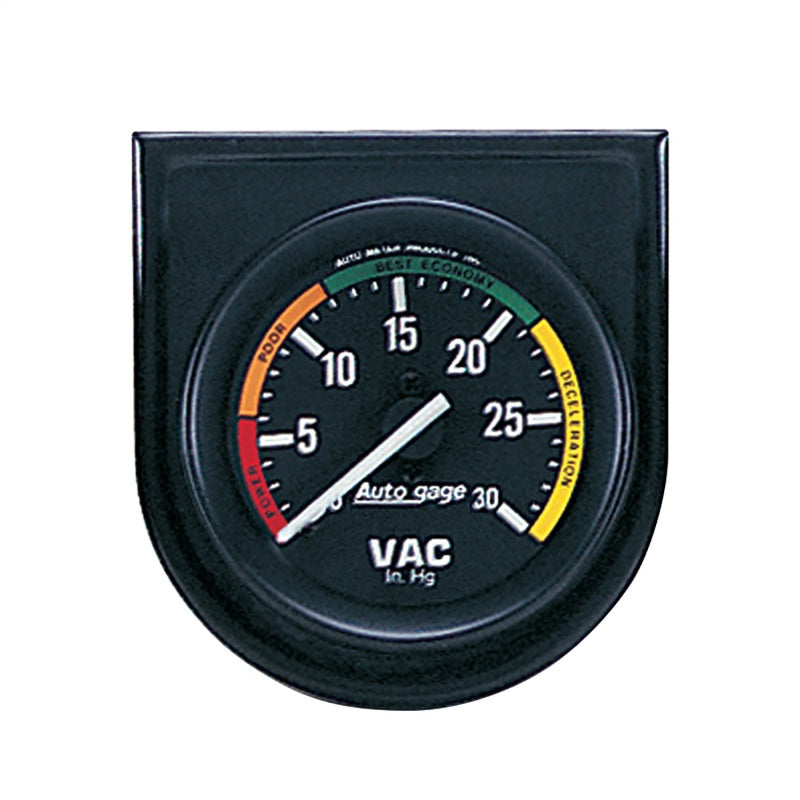 Autometer AutoGage 52.4mm Mechanical 30 In Hg Vacuum Gauge - Black - Burkken Auto Parts