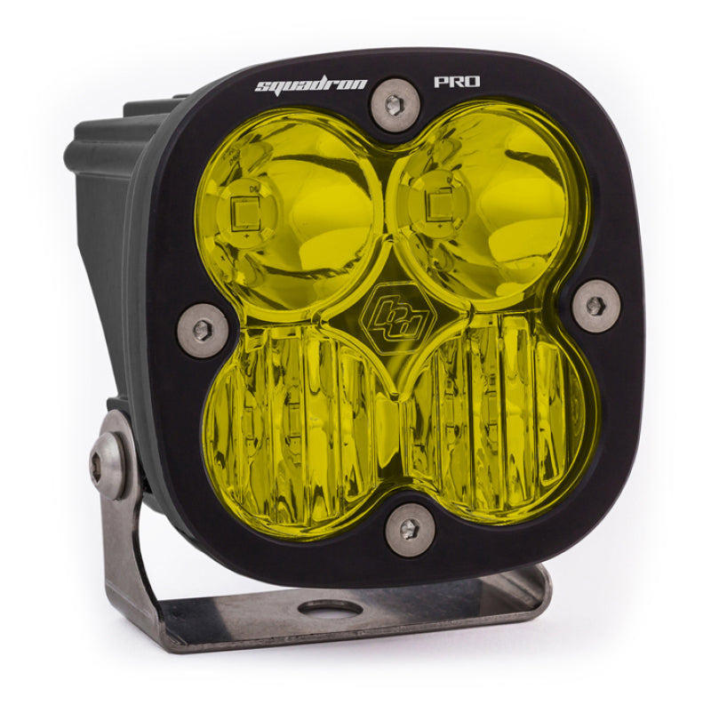 Baja Designs Squadron Pro Driving/Combo Pattern Black LED Light Pod - Amber - Burkken Auto Parts