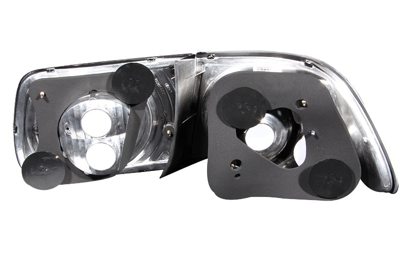 ANZO 1996-2000 Honda Civic Coupe Taillights Black - Burkken Auto Parts