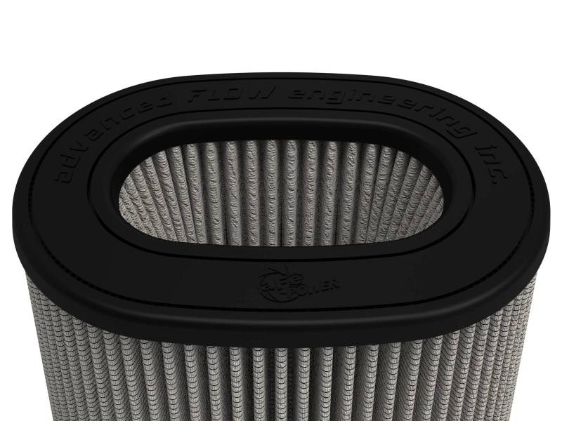 aFe MagnumFLOW Pro DRY S Air Filter (6 x 4)in F x (8-1/2 x 6-1/2)in B x (7-1/4 x 5)in T x 7-1/4in H - Burkken Auto Parts