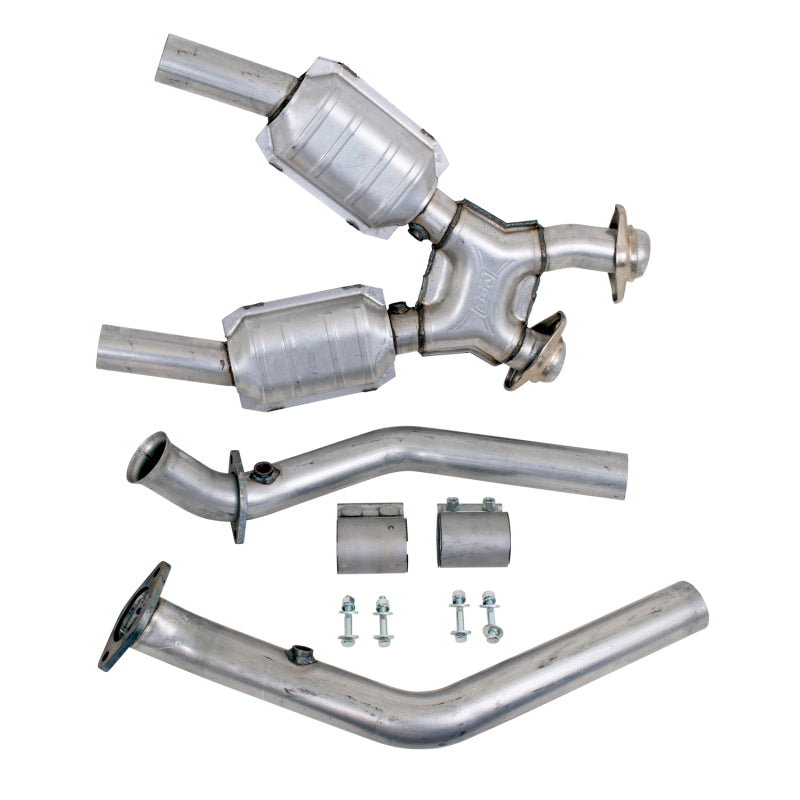 BBK 99-04 Mustang 4.6 GT / Cobra High Flow X Pipe With Catalytic Converters - 2-1/2 - Burkken Auto Parts