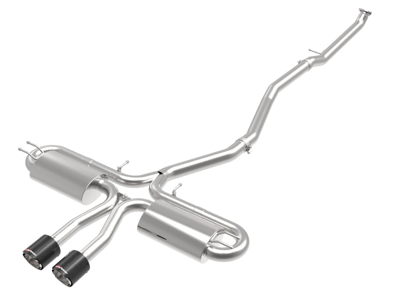 aFe Takeda 3in 304 SS Cat-Back Exhaust System w/ Carbon Tips 2017+ Honda Civic Si (4dr) I4 1.5L (t) - Burkken Auto Parts