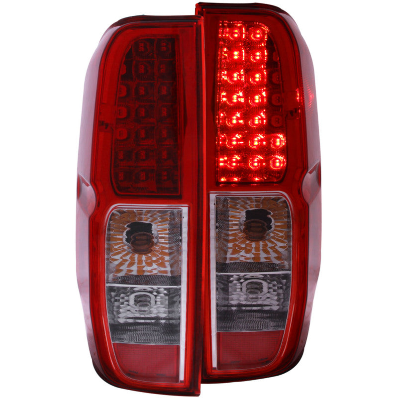ANZO 2005-2008 Nissan Frontier LED Taillights Red/Clear - Burkken Auto Parts
