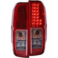 ANZO 2005-2008 Nissan Frontier LED Taillights Red/Clear - Burkken Auto Parts
