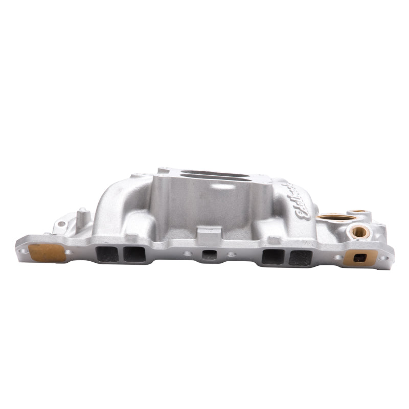 Edelbrock Manifold SBC 23-Degree Marine RPM 1987-1995 w/ Brass - Burkken Auto Parts